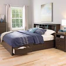 At 18 deep, its six drawers can store any clothing, linens and blankets that go in a traditional chest. Prepac Mate S King Size 6 Drawer Platform Storage Bed In Espresso The Home Depot Canada