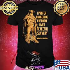 I prefer dangerous freedom over peaceful slavery. I Prefer Dangerous Freedom Over Peaceful Slavery Quote Thomas Jefferson Shirt Hoodie Sweater Long Sleeve And Tank Top