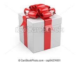 Gift bows and stretch loops take ribbon to the next level of wrapping perfection. Gift Christmas Box With Big Red Bow Isolated On A White Background 3d Illustration Canstock
