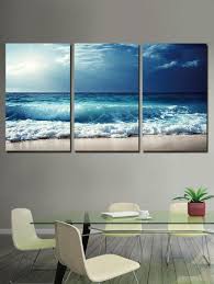 Shop Art Online Beach Wave Print Unframed Split Canvas Paintings Cheap Canvas Wall Art Minimalist Painting Online Wall Art