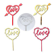 Purchased this for my daughter's birthday cake. Kitchen Dining Bar Cake Topper Card Valentine S Day Cake Decor Acrylic Party Wedding Supplies Home Garden Citricauca Com