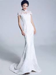 White Lace Fishtail Cheongsam Qipao Chinese Wedding Dress Wedding Dresses From China Chinese Wedding Dress Wedding Dresses