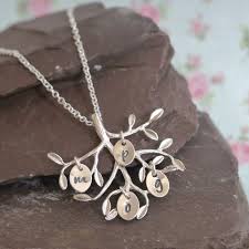 Celebrate family bonds with family tree jewelry at mynamenecklace. Mothers Day Gift Idea For Her Silver Family Tree Necklace Personalised Grandma Present Childrens Initials Gift For Wife Family Initial