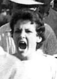 ON THIS DAY in 1957, 15 year old Elizabeth Eckford strode through screaming  white students and parents to try to enter High School in Arkansas, one of  the 'Little Rock Nine'.