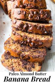 This Paleo Chocolate Chip Banana Bread Is Made With Almond Butter And Almond Flour Hea Chocolate Chip Banana Bread Almond Butter Recipes Paleo Chocolate Chips