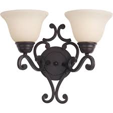 Maxim Lighting Manor 2 Light Oil Rubbed Bronze Wall Sconce 12212fioi The Home Depot