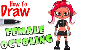 Start with a circle near the top half of the paper. How To Draw Female Octoling Splatoon Youtube