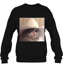 Updated daily, for more funny memes check our homepage. Sad Cat Cowboy Hat Meme Funny Internet Viral Joke Pun Gift