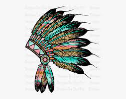 Set of doodle tribal indian ink headdress. Native American Headdress Drawing Hd Png Download Kindpng