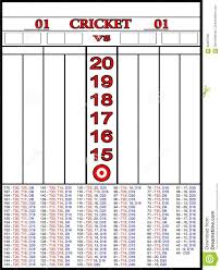 Cricket Scoreboard 01 Dart Games Stock Illustration