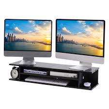 Poly film and comes with a lightweight but. 2 Pack 5rcom Printer Stand Dual Computer Tabletop Monitor Stand Riser With Storage Black Multifunctional Desktop Organizer Shelf Office Products Printer Stands Rayvoltbike Com