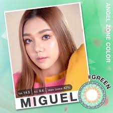 สวยทุกสีไซร์บิ๊กๆ • Miguel • gray green brown viortel blue B.C 8.6 Dia:  14.5 Water Content 42% ค่าอมน้ำ💧42% ไม่ทำให้ตาแห้ง 🤩 สบายตา  สนใจสอบถามและสั่งซื้อได้ทาง inbox เพจ