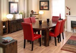 Dining Room Red Leather Dining Chair Wooden Dining Tableflower Vase Stand Light Side Board Des Oval Dining Room Table Modern Dining Table Dining Room Table Set