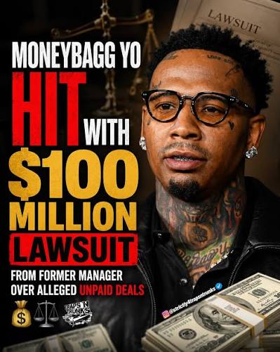 A woman claiming to be one of Moneybagg Yo's earliest managers is suing the rapper, Bread Gang Enterprises, and Roc Nation for $100 million, alleging she played a major role in building