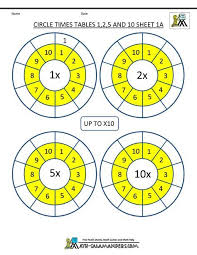 Circle Times Tables 1 2 5 10 1a Gif 1000 1294 Times Tables Worksheets Times Tables Multiplication Worksheets
