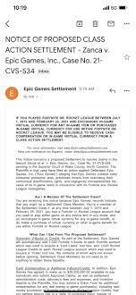 This notice concerns a proposed settlement to resolve claims in the lawsuit zanca et al. Notice Of Proposed Class Action Settlement Zanca V Epic Games Inc Case No 21 Cvs 534 Inbox Ww Epic Games Settlement Am To Me V If You Played Fortnite Or Rocket League