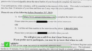 Now, an email for a client that doesn't like email. Are Letters And Phone Calls From Passport Office Legitimate Wusa9 Com