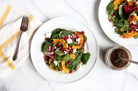 Roasted Squash Salad With Goat Cheese Pomegranate Seeds From Scratch Fast