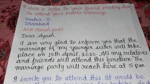 Check spelling or type a new query. A Letter To Friend Inviting Him To Attend Sister S Marriage Youtube