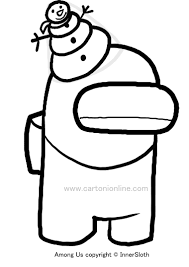 Coloriage De Coequipier De Bonhomme De Neige De Among Us