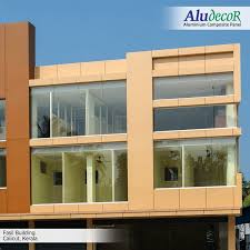 Architect Formex Jeesh Fabricator Shaji Product Timber Series Shades Ti 27 Tawny Walnut Ti 28 Blonde Walnut Acp Architecture Cladding Architect