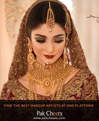 Find The Best Makeup Artists At Pakcheers And Get Your Favorite Makeup Looks Done Find Th Asian Bridal Dresses Pakistani Bridal Makeup Beautiful Bridal Dresses