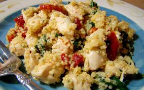 Roasted garlic & olive oil pearled couscous. Mediterranean Chicken And Couscous Recipe Recipezazz Com