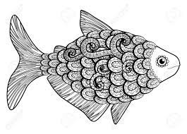 Download and print these bass fish coloring pages for free. Bass Fish With High Details Adult Antistress Coloring Page Black White Hand Drawn Doodle Oceanic Animal Sketch For Tattoo Poster Print T Shirt In Tangle Style Vector Illustration Royalty Free Cliparts Vectors And