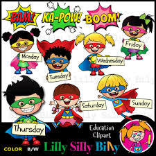 Popular search cliparts of this week. Days Of The Week Clipart Worksheets Teaching Resources Tpt