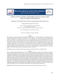 Semalam, disebabkan pencemaran udara, pendidikan di 553 sekolah di seluruh negara tidak boleh dilakukan. Pdf Air Quality Pattern Assessment In Malaysia Using Multivariate Techniques