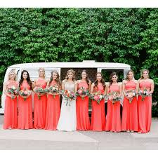 5 Ways To Incorporate Pantone S 2019 Color Of The Year Into Your Wedding Ideas Coral Bridesmaid Coral Bridesmaid Dresses Coral Wedding Colors