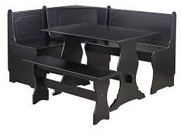 They're great for eating a casual, quick meal in a comfortable way. Breakfast Nook 3 Piece Corner Dining Set Black Buy Online In United Arab Emirates At Desertcart Ae Productid 39500041