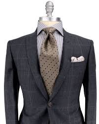 Fendi Grey With Brown Windowpane Suit Windowpane Suit Vintage Men Suit And Tie
