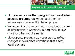 Ppt Major Requirements Of Osha Respiratory Protection