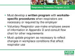 ppt major requirements of osha respiratory protection