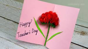 A handmade 3d pop up greeting card can put a smile on your recipient's face. Diy Teacher S Day Card Tutorial Carnation Flower Pop Up Card Craft For Kids Youtube Teachers Diy Flower Cards Diy Teachers Day Card