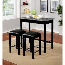 Furniture Of America Reta 3 Piece Gray And Black Counter Height Table Set Idf 3720pt 3pk The Home Depot In 2020 Counter Height Dining Table Set Counter Height Table Sets Solid Wood Dining Set
