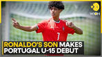 Video 14-Year-Old Cristiano Ronaldo Jr Makes Portugal U-15 Debut ... - YouTube