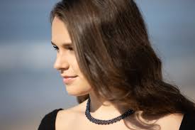 Collar de abalorios reversible con cierre de botón único, collar con  cuentas tejida, regalo para ella, regalo de dama de honor