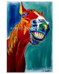 Horse Pet Portrait Southwestern Art Dawgart Horse Art Equestrian Art Art Prints Pet Portrait Arti In 2020 Colorful Horse Painting Horse Painting Funny Paintings