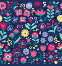 Each flower is artfully painted with a variety of navy shades and visibly detailed strokes. Navy Pink Floral Pattern Vector Images Over 1 000