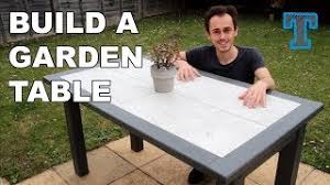 The finish that i put can. How To Build A Garden Table With Marble Tile Top Youtube