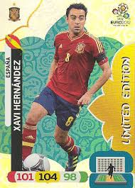 Spanien hat nach dem zweiten gruppenspiel das heft in der gruppe c klar in der hand. Panini Em 2012 Adrenalyn Xl Xavi Hernandez Spanien Limited Edition Adrenalny Xl Em 2012 2012 Sammelkarten Stick It Now
