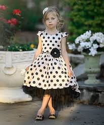 Mia Belle Girls Black Beige Polka Dot Tulle Hi Low Dress Toddler Girls Zulily Hi Low Dresses Toddler Dress Dresses