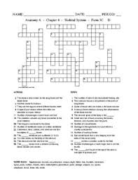 Wong with eclipsecrossword © 2003; Skeletal System Crossword Worksheets Teaching Resources Tpt