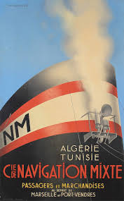Stunning 1940s Art Deco Ocean Liner Travel Poster Travel Posters Vintage Travel Posters Ship Poster