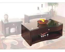 Featuring a glass tabletop supported on a wood frame and four tapered legs, this decorative coffee table adds to the aesthetics of your living room. Sunny Designs Espresso Coffee Table With Glass Top Su 3177e C