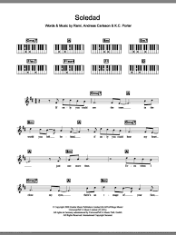 Westlife Soledad Sheet Music For Piano Solo Chords Lyrics Melody