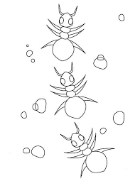 ant coloring page for kids : coloring sky