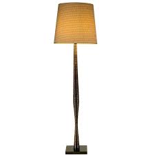 Pair Of French Modern Turned Wood Floor Lamps With Beige Shade Floor Lamp Wood Floor Lamp Vintage Floor Lamp